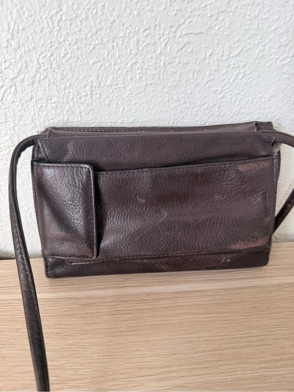 Vintage Fossil Wallet Brown Crossbody